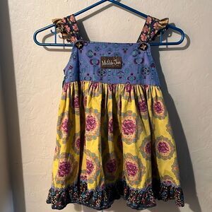 Matilda Jane Paint By Numbers Multi Print Apron Hot Air Balloon Floral Dress